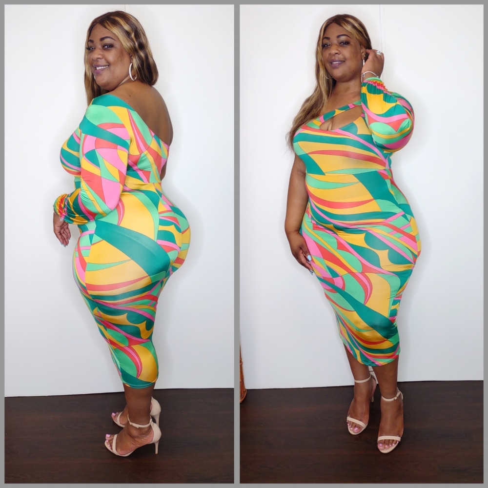 One Shoulder midi dress